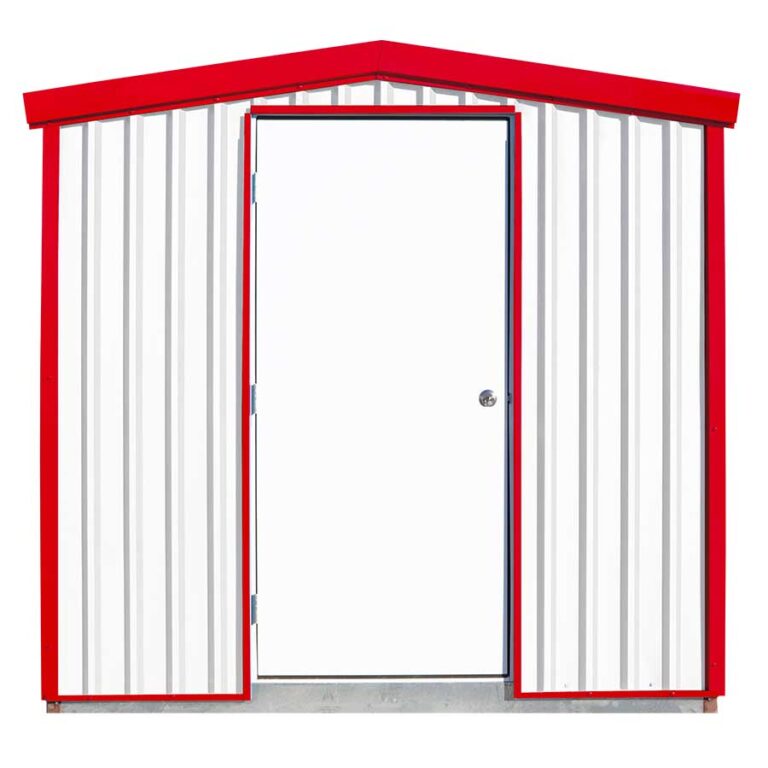 Siding: Brite White: Trim: Brite Red | Door: Swing