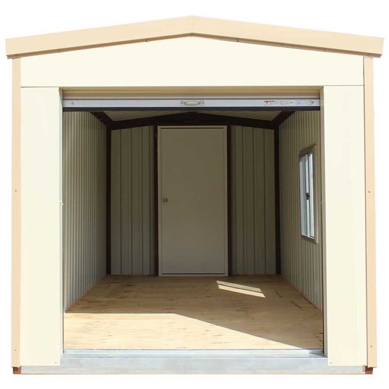 Siding: Light Stone | Trim: Timber Tan | Door: Additional Swing Door | Features: 1 Window