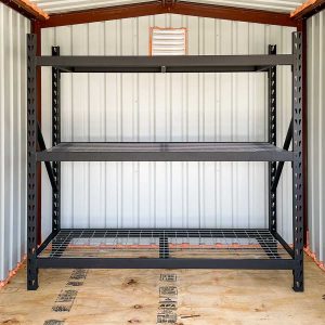 Metal 3-Shelf Unit ($300) 77"Wx72"Hx24"D